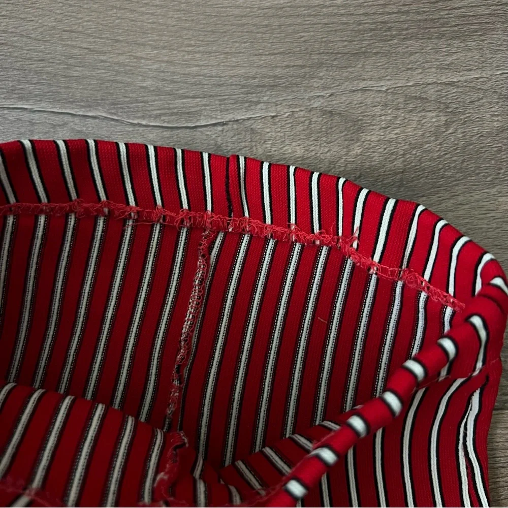 Vintage Red and White Striped Swim Shorts Size 18-24 Months